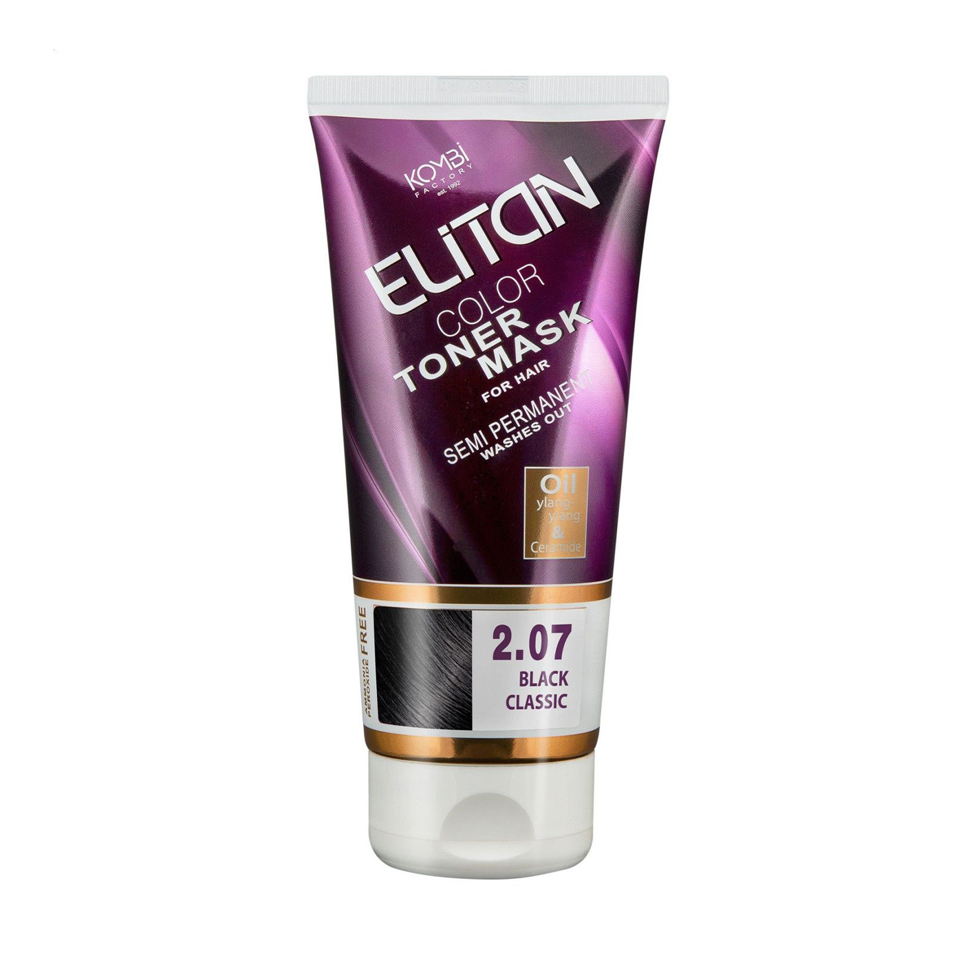 Тонувальна маска для волосся Elitan Color Toner Mask 2.07 Чорний класичний, 150 мл