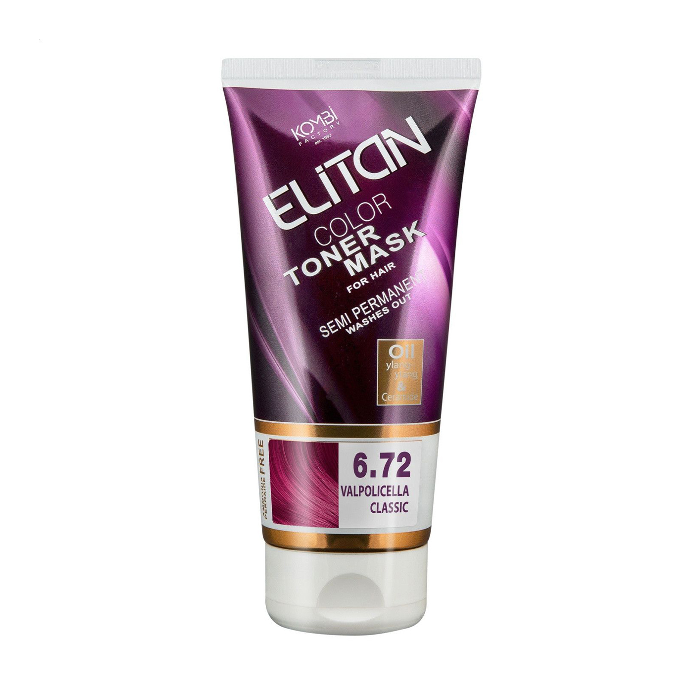 Тонувальна маска для волосся Elitan Color Toner Mask 6.72 Вальполічела класичний, 150 мл